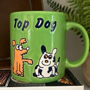 Vintage Green Top Dog Coffee Mug